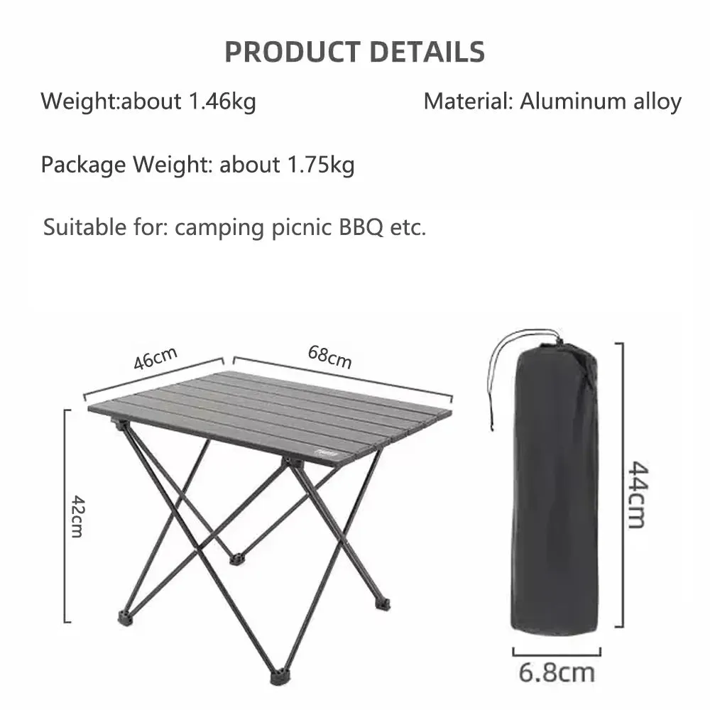 TARKA Outdoor Camping Folding Table – Portable Aluminium Desk for Picnic, BBQ & Travel