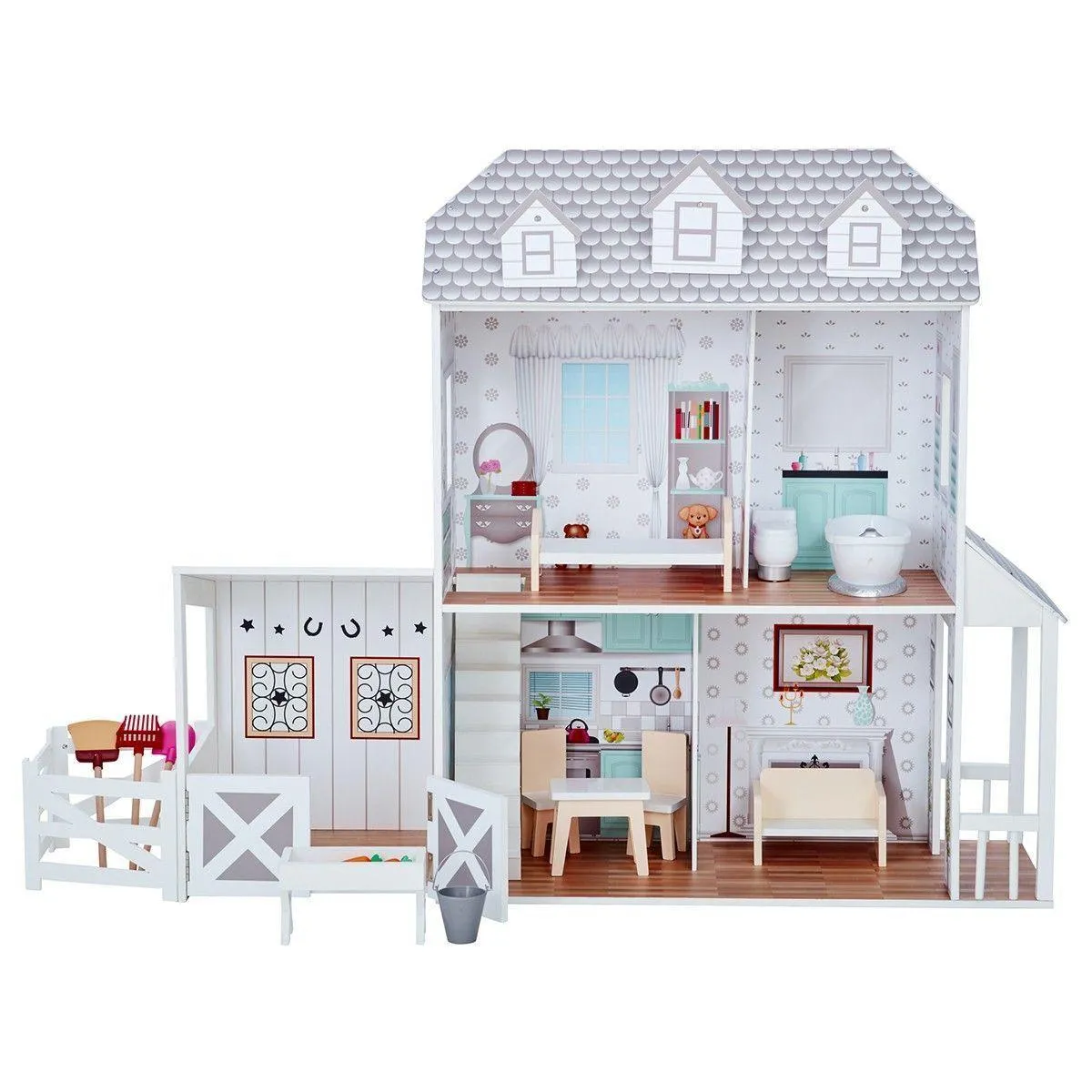 Teamson TD-12901A Dreamland Farm House Dolls House