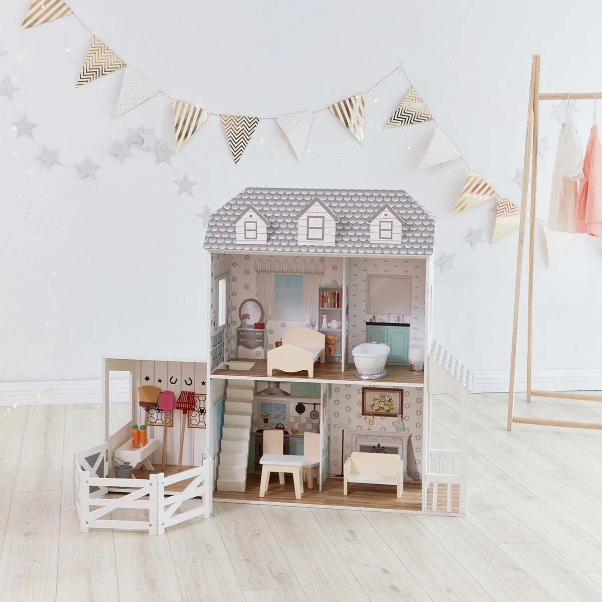 Teamson TD-12901A Dreamland Farm House Dolls House