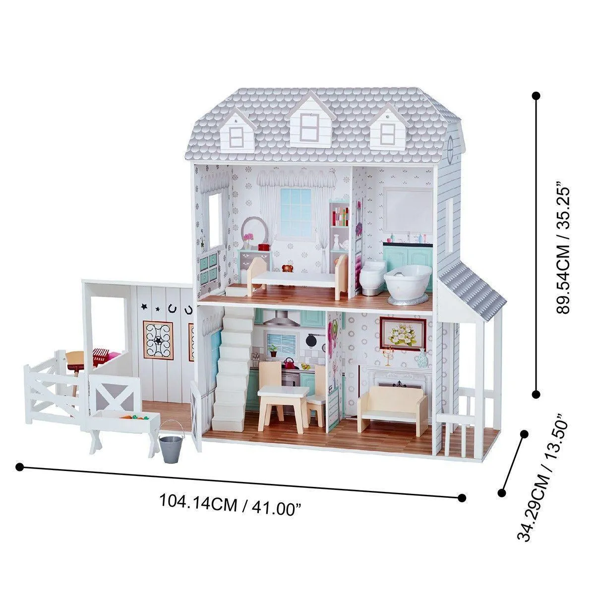 Teamson TD-12901A Dreamland Farm House Dolls House