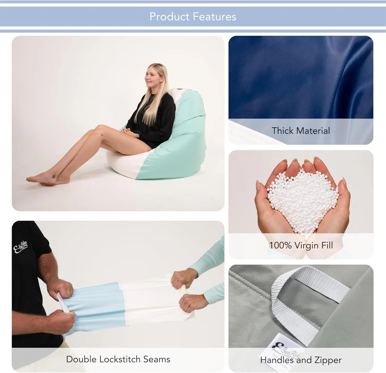 Teardrop Marine Beanbag (Medium, Multi)