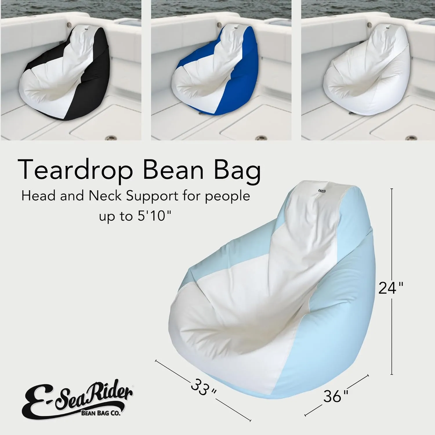 Teardrop Marine Beanbag (Medium, Multi)