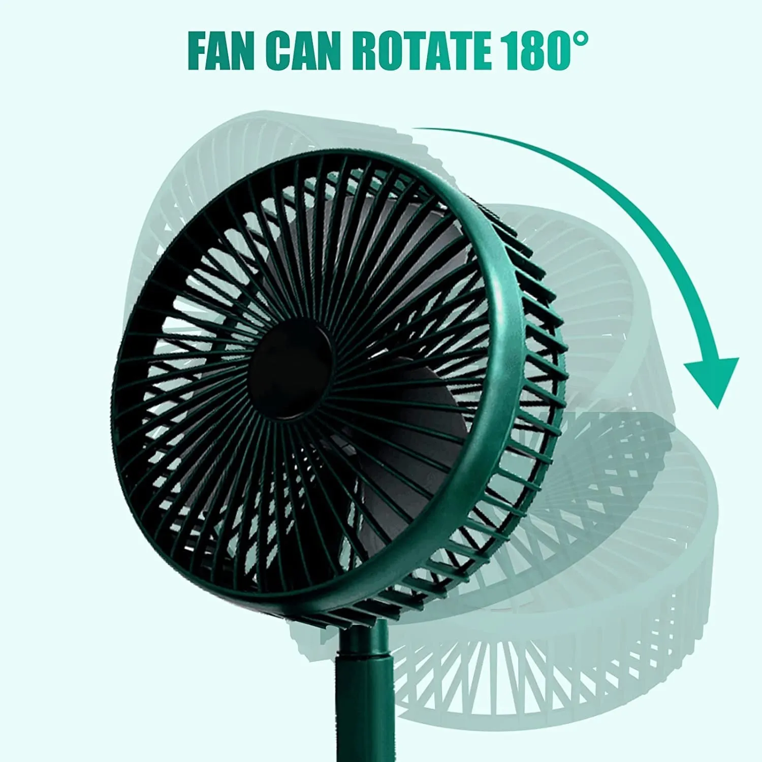 Telescopic Electric Desktop Fan, Height Adjustable, Foldable & Portable for Travel/Carry | Silent Table Top Personal Fan for Bedside, Office Table (Battery Not Include)