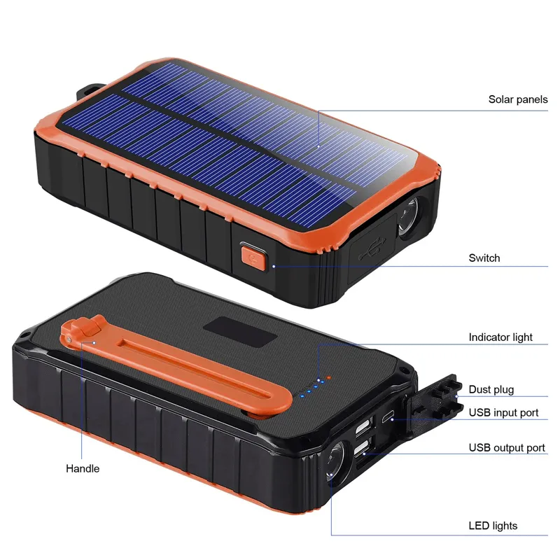 TERRACELL - 12000mAh Solar Power Bank