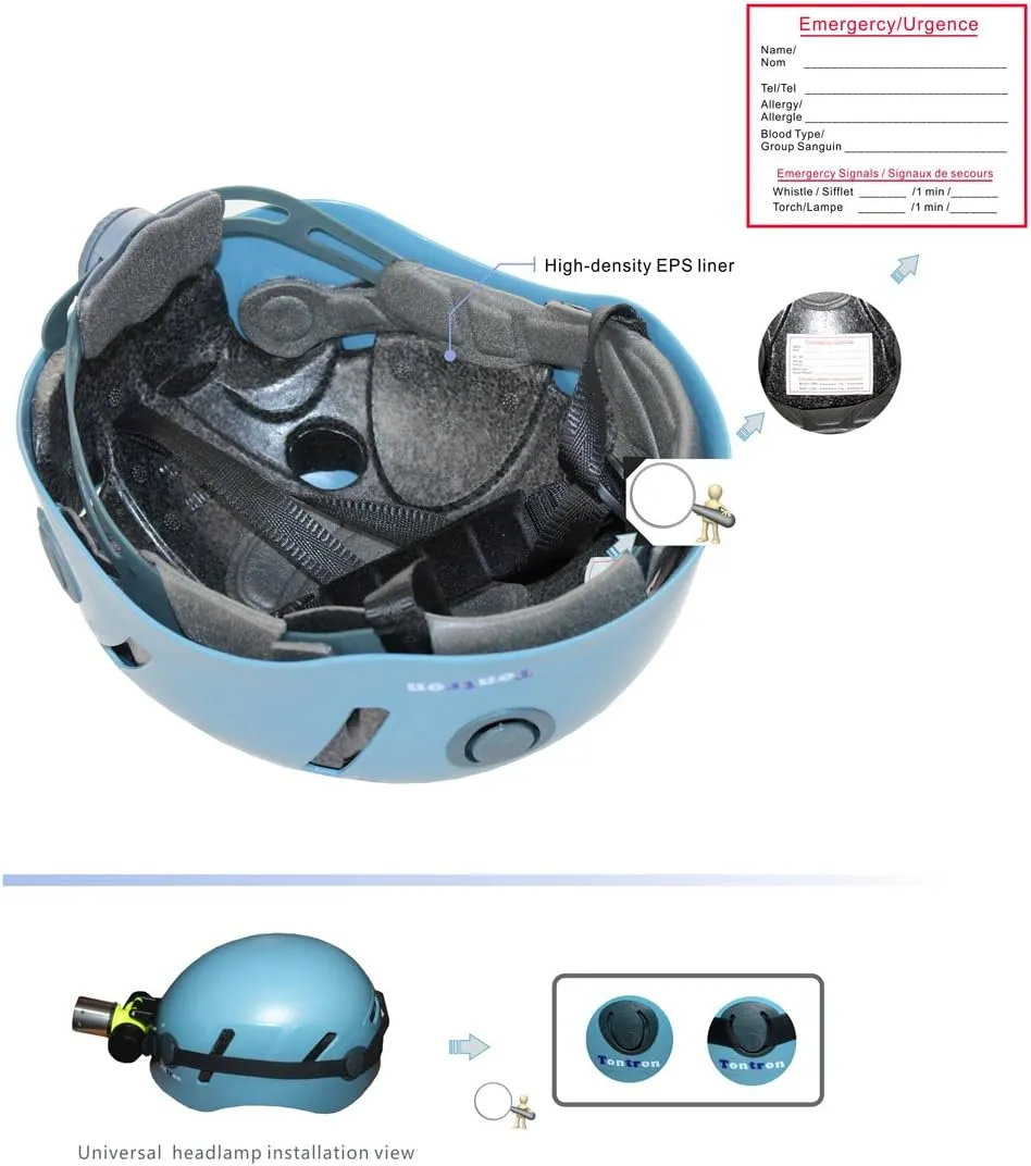 Tontron Adult Hiking Climbing Caving Work Helmet