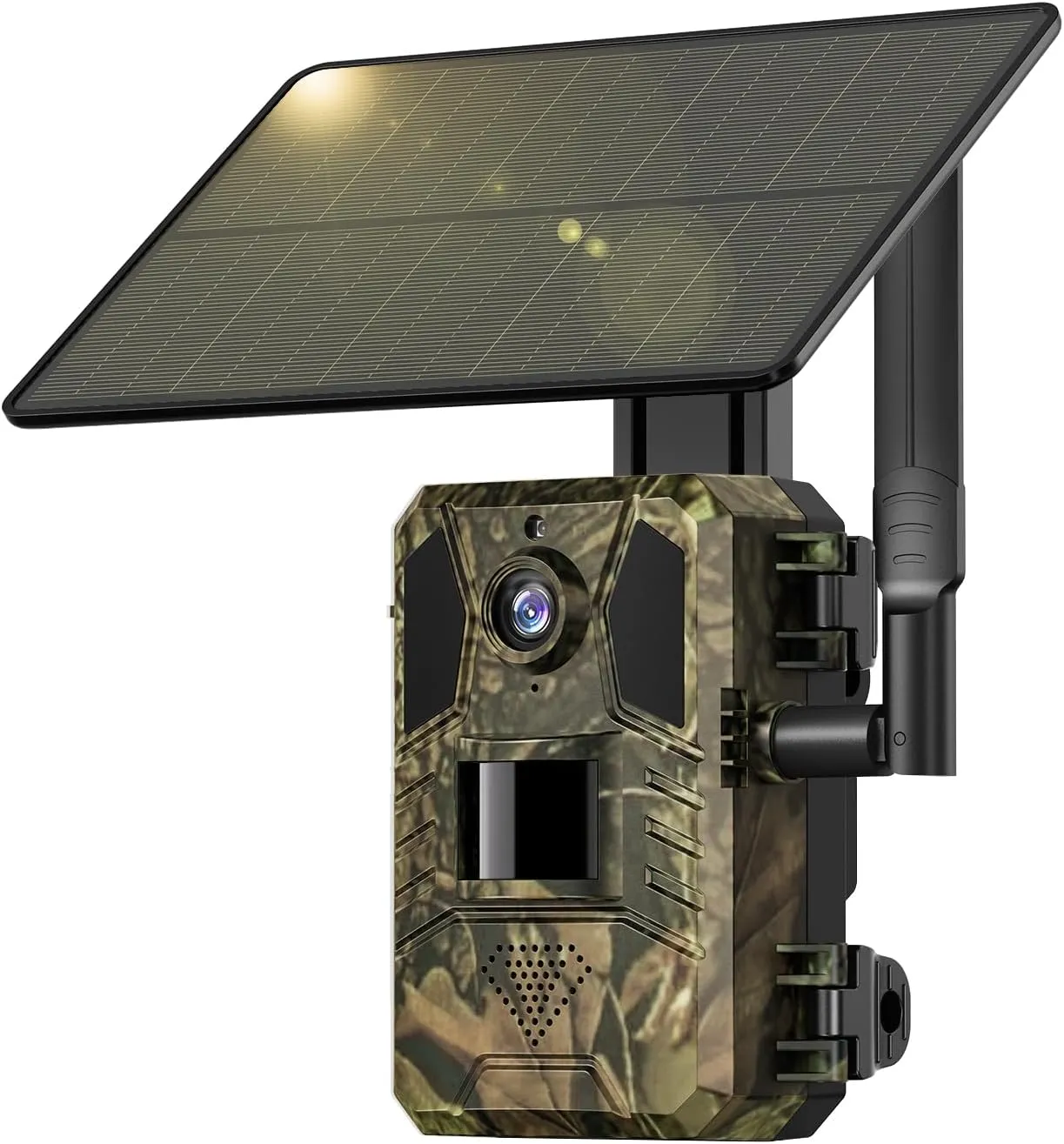 Trail Cameras, Cellular Trail Camera Bulit in 4G LTIE SIM Card No WiFi Needed, 2k Live Video Solar Powered Game Camera with 0.2s Fast Trigger IP66 Waterproof