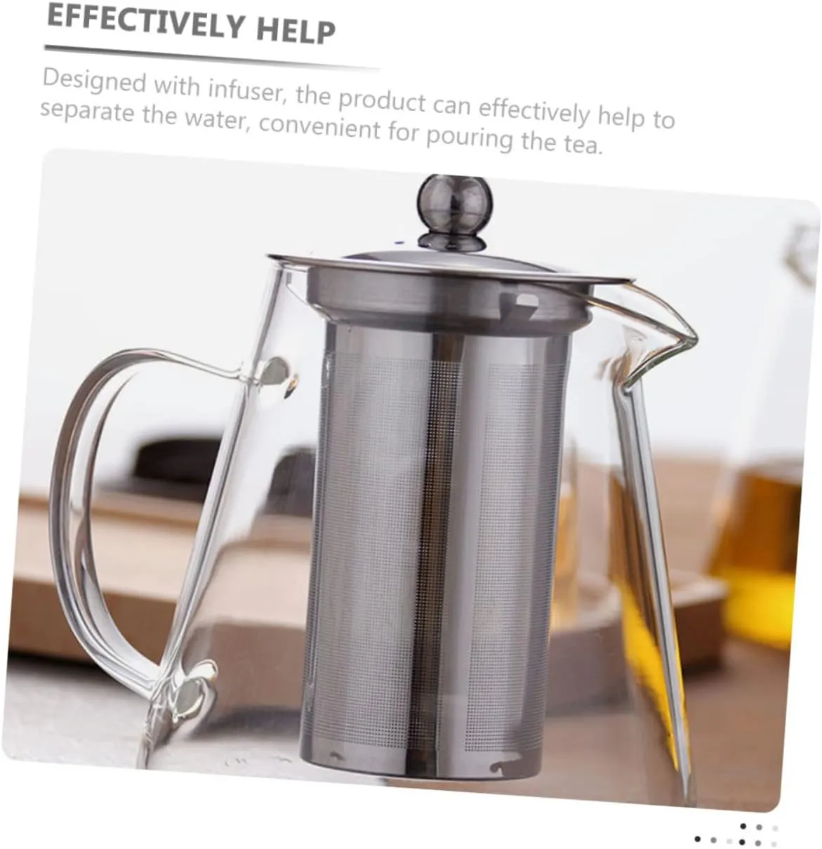 Transparent Glass Tea Pot with Infuser Stovetop Teapot for Loose Leaf and Blooming Tea and Heat Resistant Kettle for Home Office Use present