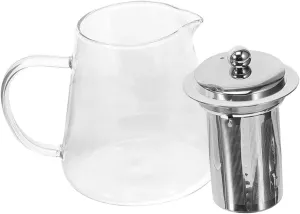 Transparent Glass Teapot with Infuser Heat Resistant Kettle Stylish Functional Tea Brewing Pot Easy to Clean Maintain for Pure Flavorful Tea Experience