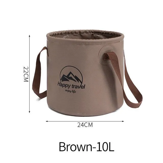 Travel Steep discount Barbecue Folding Bucket Camping Portable Ready-made selection Picnic Storage Bucket Foot Outdoor Fishing Multi-functional Bucket Bucket