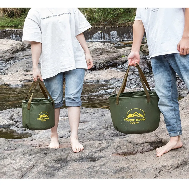 Travel Steep discount Barbecue Folding Bucket Camping Portable Ready-made selection Picnic Storage Bucket Foot Outdoor Fishing Multi-functional Bucket Bucket