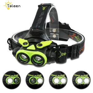 TSLEEN Cree LED Headlamp Headlight Waterproof Flashlight Outdoor Camping Head Light Lamp Torch Lantern  3xAA or 2x18650 Battery