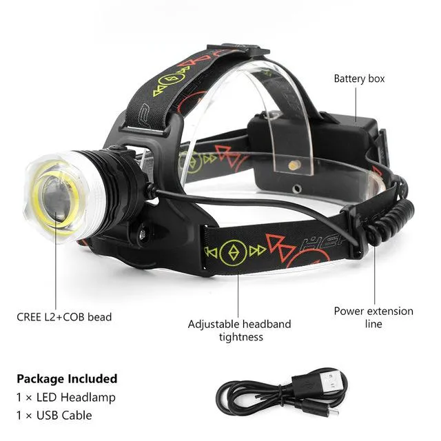 TSLEEN Cree LED Headlamp Headlight Waterproof Flashlight Outdoor Camping Head Light Lamp Torch Lantern  3xAA or 2x18650 Battery