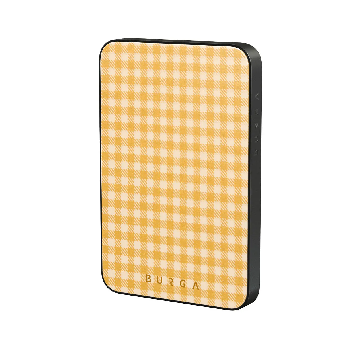 Tuscan Sun - Yellow Plaid Magnetic Power Bank