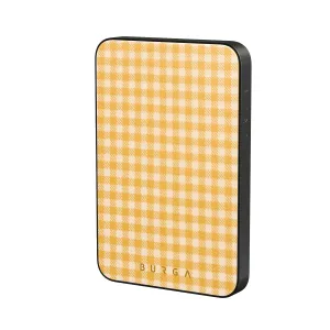 Tuscan Sun - Yellow Plaid Magnetic Power Bank