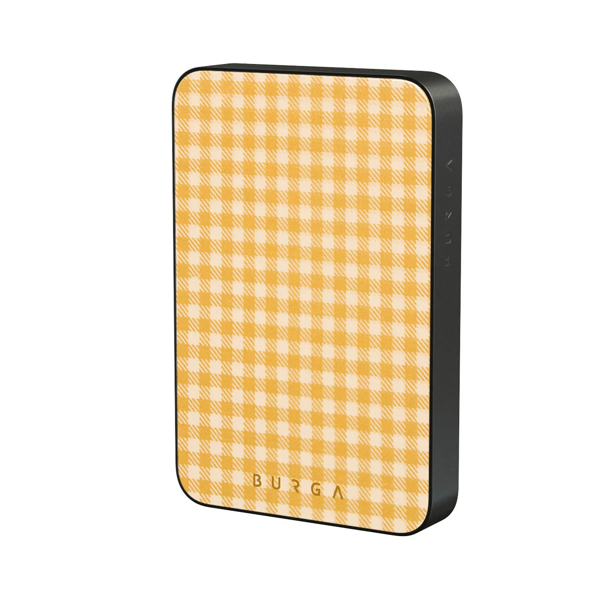 Tuscan Sun - Yellow Plaid Magnetic Power Bank
