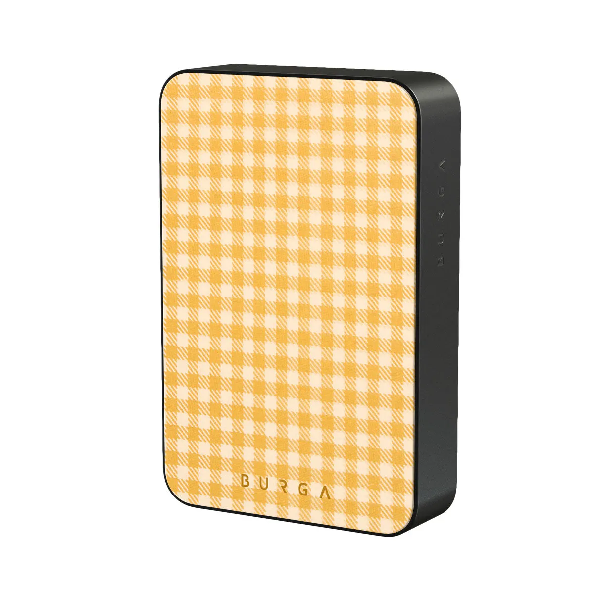 Tuscan Sun - Yellow Plaid Magnetic Power Bank