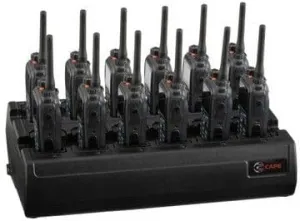 Twelve Bay Rapid Desk Charger for Kenwood NX-320E Rechargeable Two Way Radio (Built-in Power Supply)