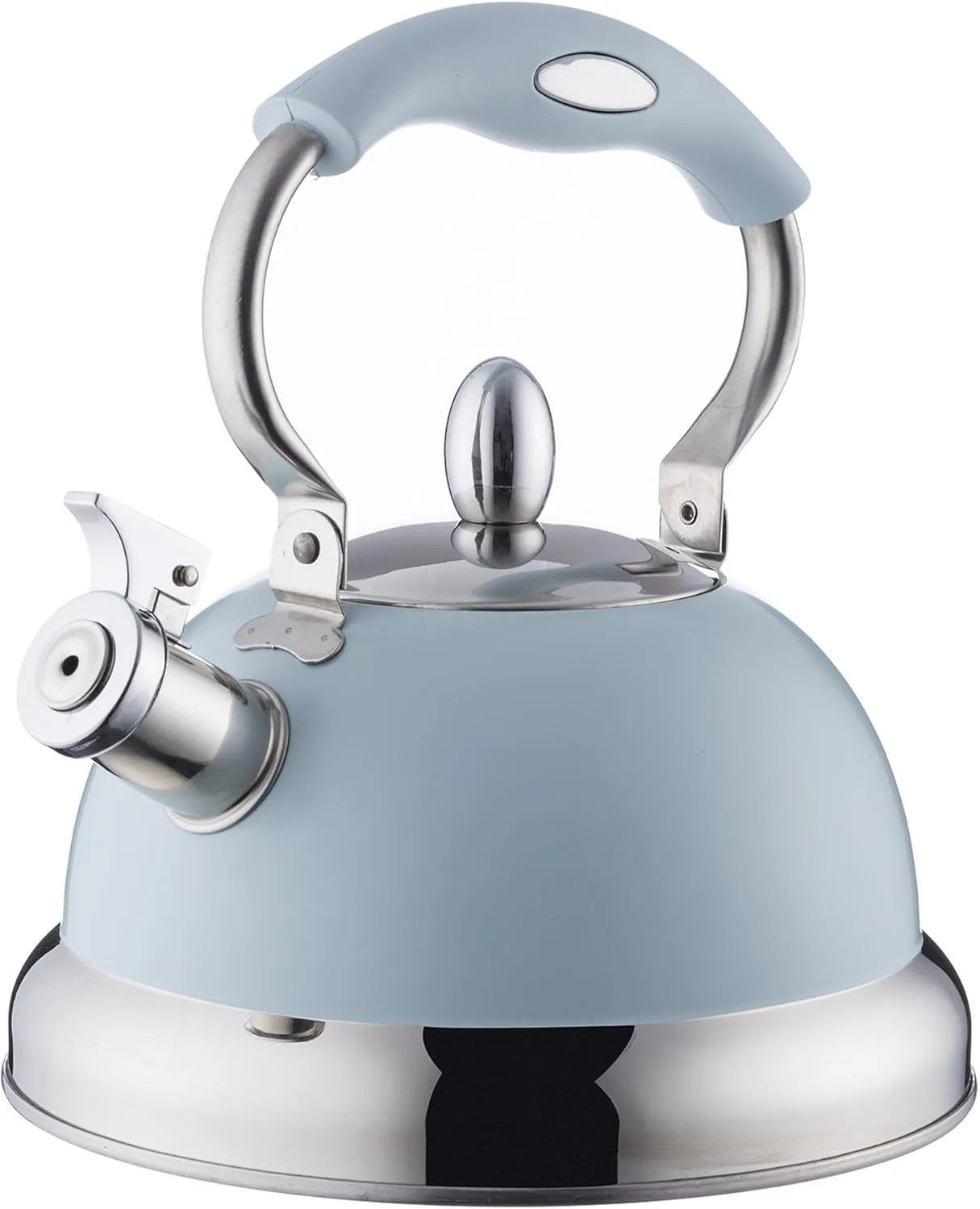 Typhoon Living Stovetop Whistling Kettle with Folding Handle, 2.5 Litre, Blue