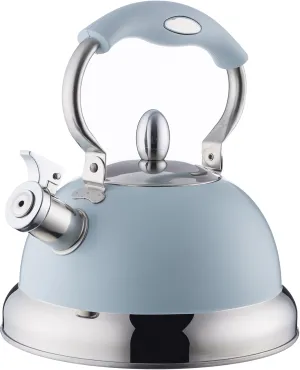 Typhoon Living Stovetop Whistling Kettle with Folding Handle, 2.5 Litre, Blue