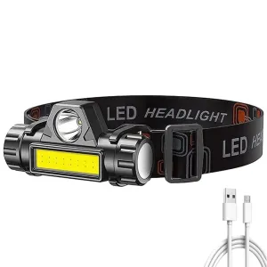 Ultralight LED Headlamp - Rechargeable, 1200 Lumen, Waterproof (1 Pack)