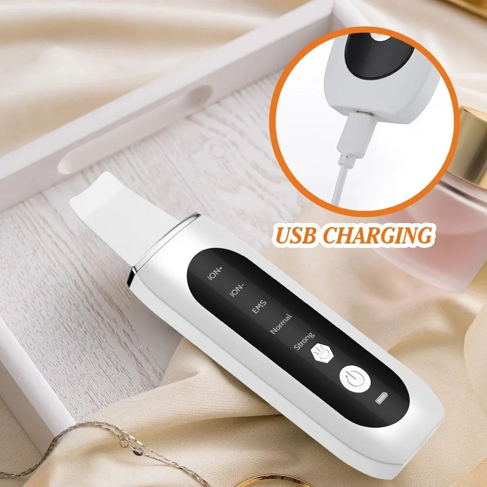 Ultrasonic shovel machine Facial Skin Scrubber Electric Blackhead Remover