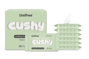 Unifree Facial Towels I Towelettes I Dry Wipes I Makeup Remover I Facial Tissues I On-the-go Convenient Pack (360 count)