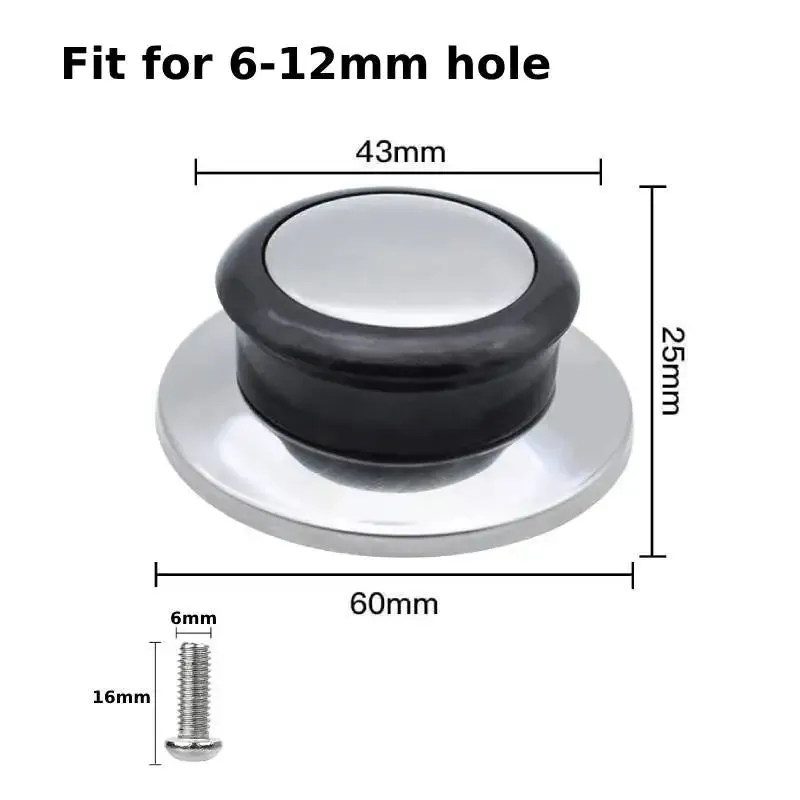 Universal Glass Lib Cover Knob Cap Heat-Resistant Cooking Pot Pan Lid Knob Replacement Lifting Handle Kitchen Cookware Handgrip