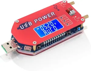 USB Buck Boost Voltage Converter, 15W LCD Step Up Down Power Supply Module Support Fast-Charge of QC 2.0, QC 3.0, FCP, SCP, AFC，Portable Voltage Regulator for Small Electronic Projects