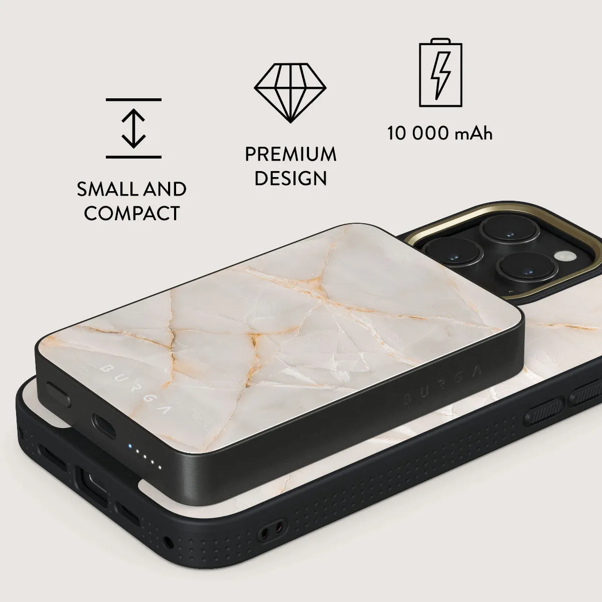 Vanilla Sand - Marble Magnetic Power Bank