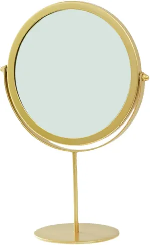 Vanity Mirror Desk Decorations Tabletop Decor Mirror for Desk Desktop Mirror with Stand Metal Cosmetic Mirror Portable Mirror Round Shaped Makeup Mirror Girl Makeup Mirror Decor