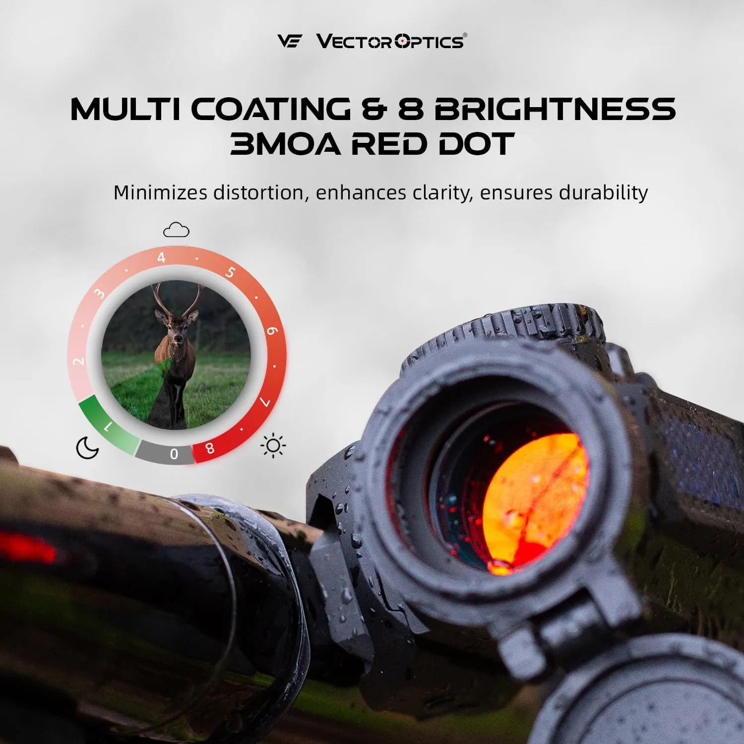 Vector Optics 1x22 Red Dot Scope Compact Reflex Sight, Quick Detach, 3 MOA Dot Size w/High & Low Profile Picatinny Mount Co-Witness