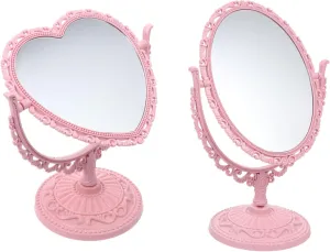 VICASKY 2pcs Large Makeup Mirror Square Double-Sided Mirror Magnification Portable for Women Home