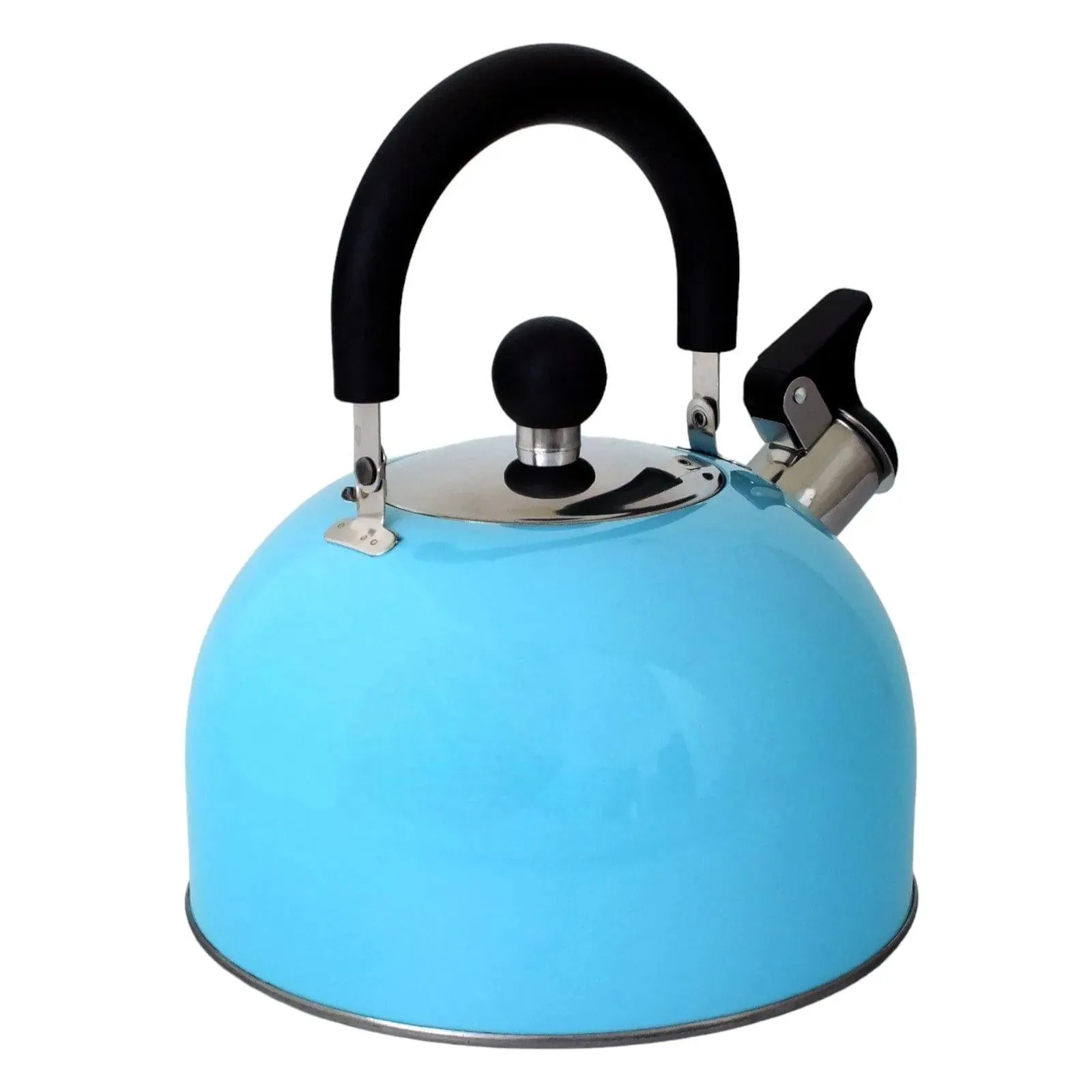 Voche 2.5L Sky Blue Stainless Steel Whistling Stovetop Kettle