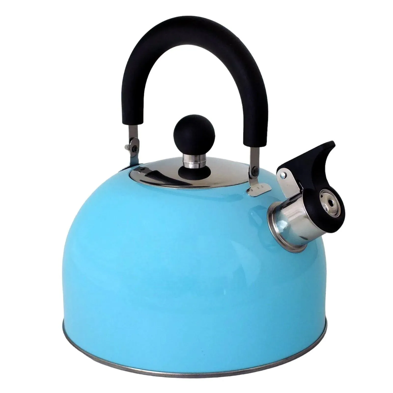 Voche 2.5L Sky Blue Stainless Steel Whistling Stovetop Kettle