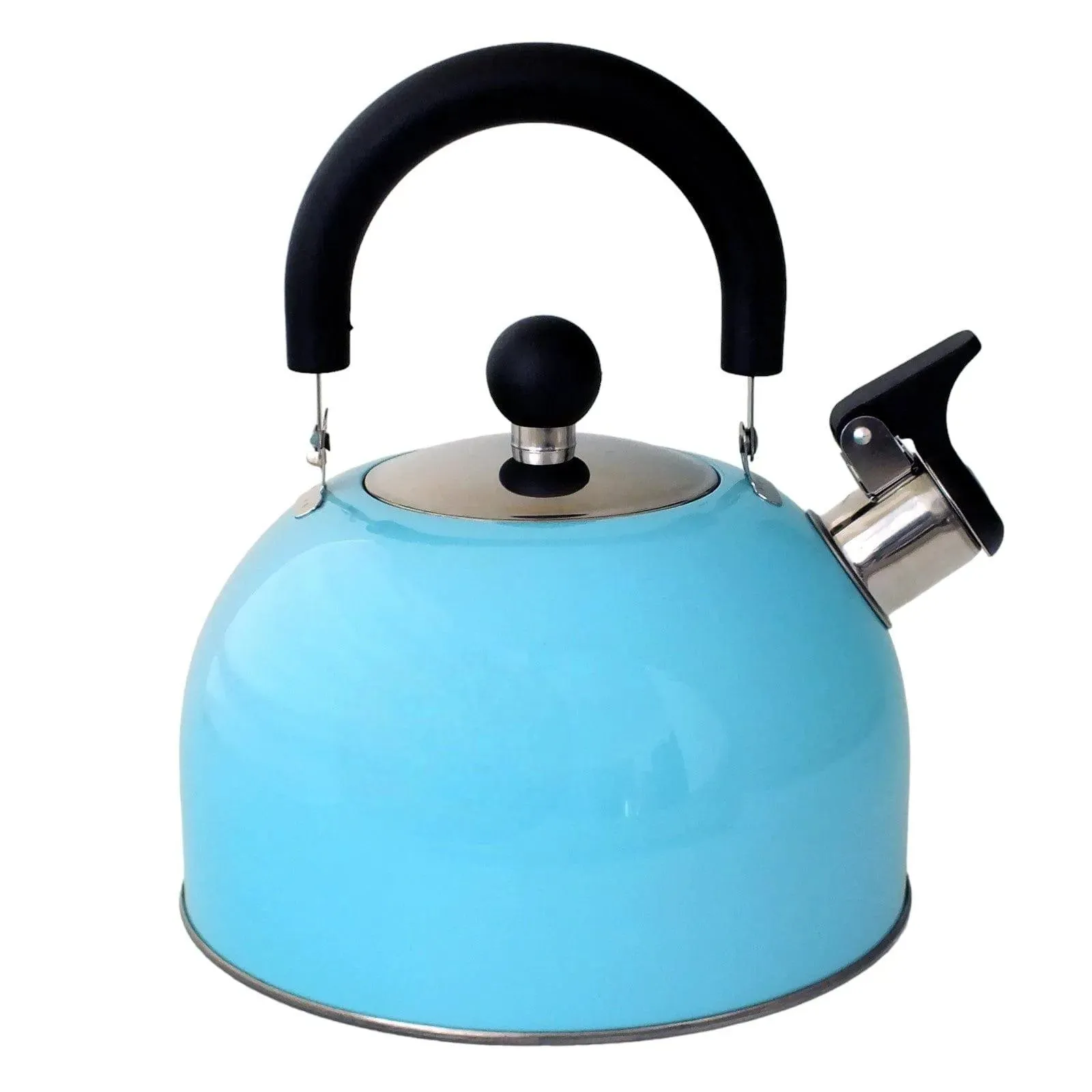 Voche 2.5L Sky Blue Stainless Steel Whistling Stovetop Kettle