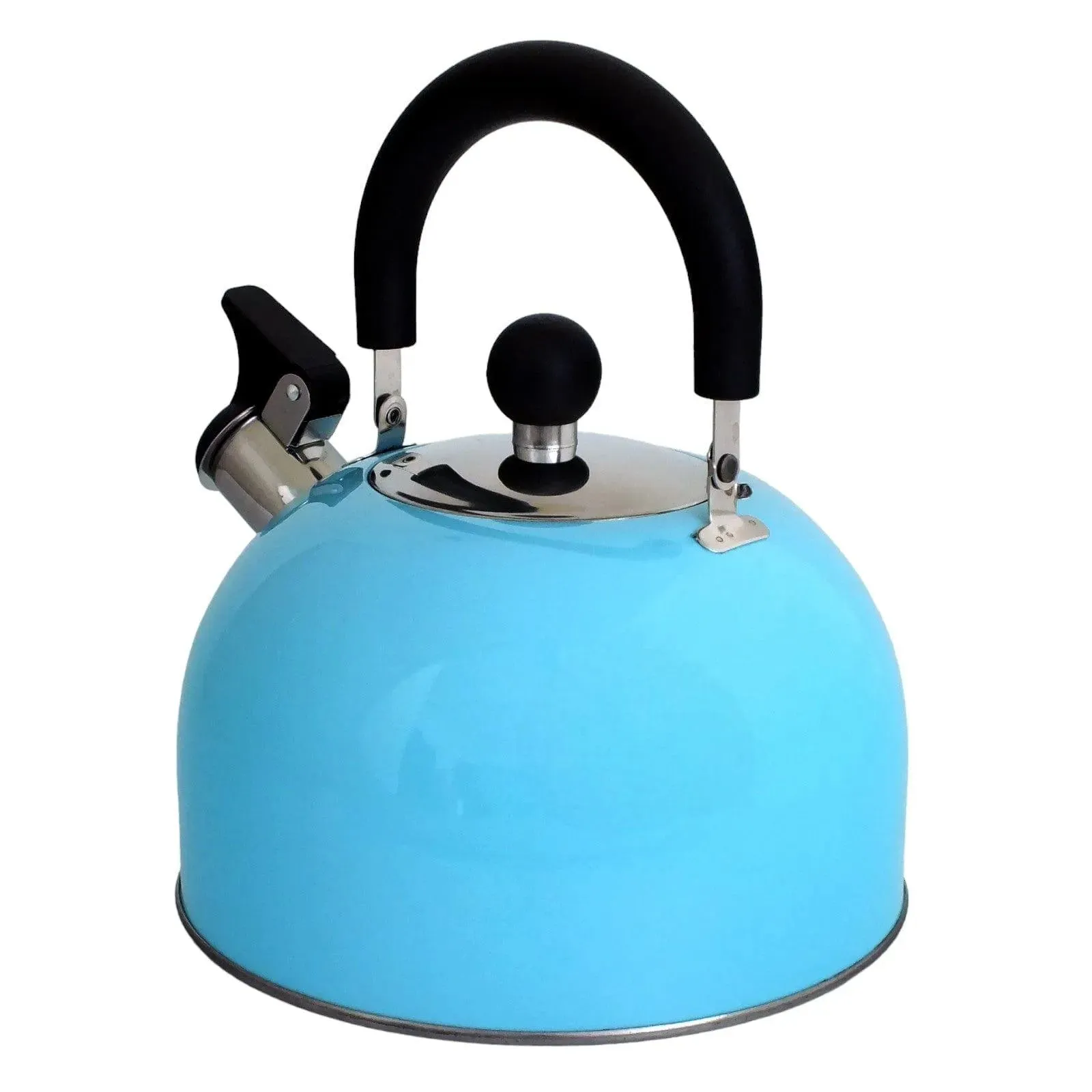 Voche 2.5L Sky Blue Stainless Steel Whistling Stovetop Kettle