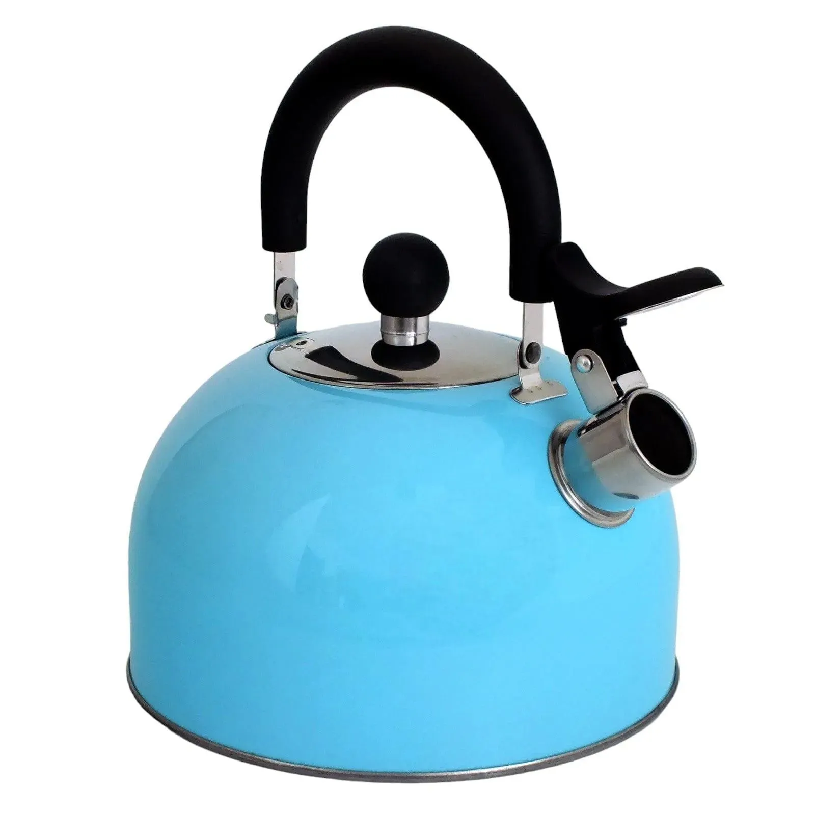 Voche 2.5L Sky Blue Stainless Steel Whistling Stovetop Kettle