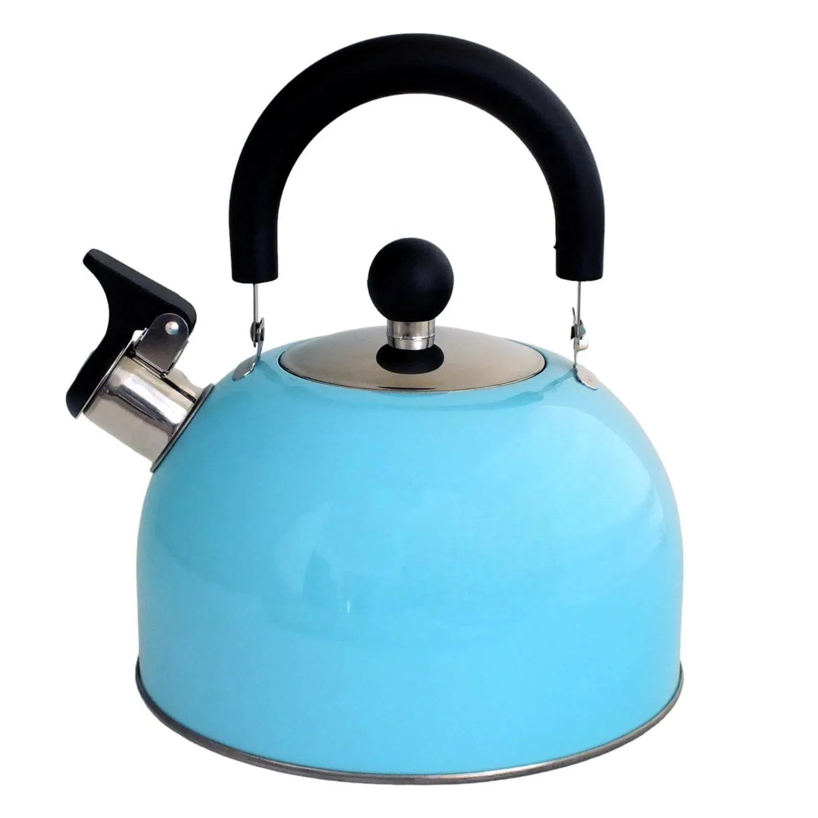 Voche 2.5L Sky Blue Stainless Steel Whistling Stovetop Kettle
