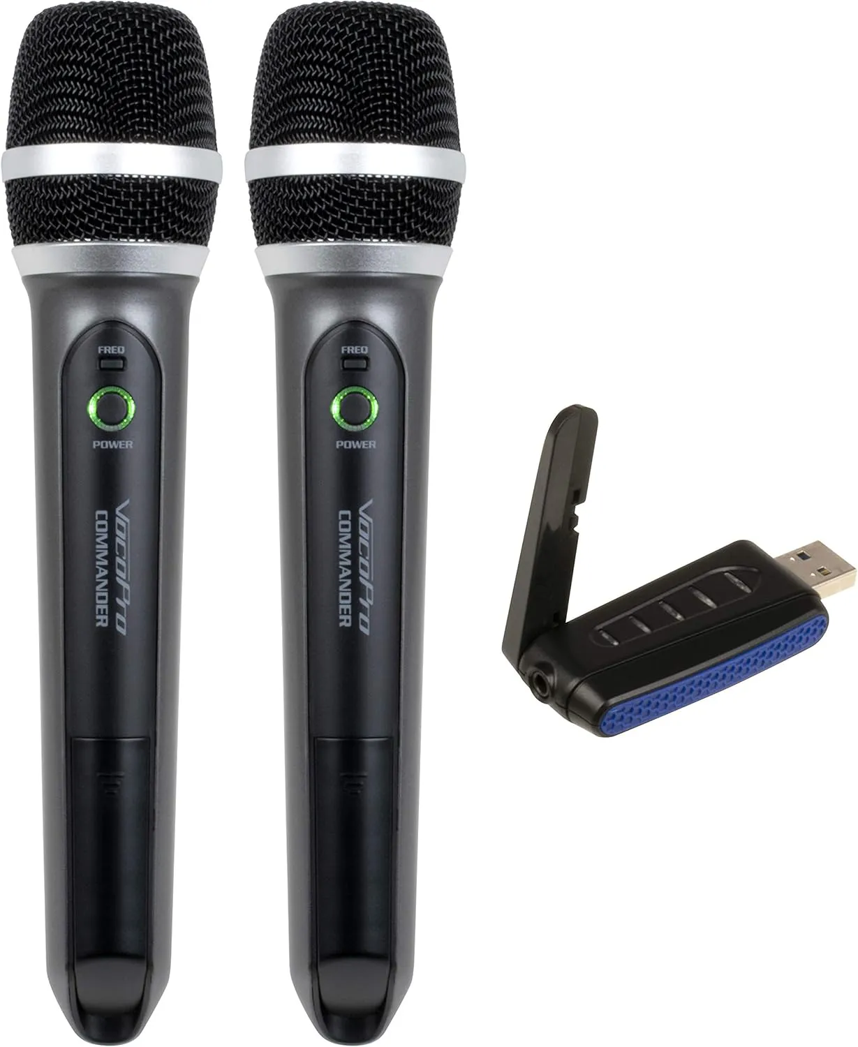VocoPro Wireless Microphone System, Commander-USB-Handheld 1 (Commander-USB-Handheld 1),Black