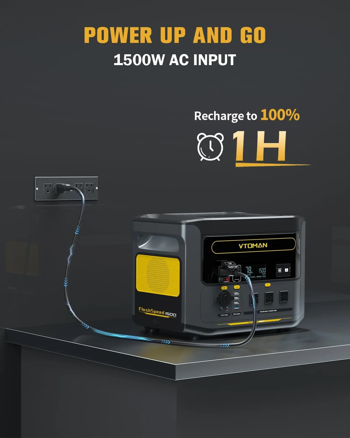 VTOMAN Solar Generator 1548Wh with 200W Pro Solar Panel Included, LiFePO4 Power Station with 1500W AC Outlets (3000W Peak) Solar Generator for RV/Van Camping (2 Separate Packages)