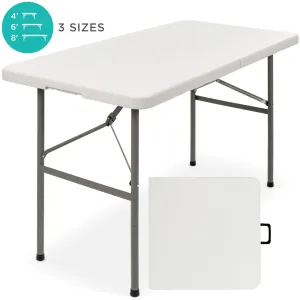 w/ Folding Portable Highly praised Don't miss out Lock Handle, Table Plastic 4ft Dining
