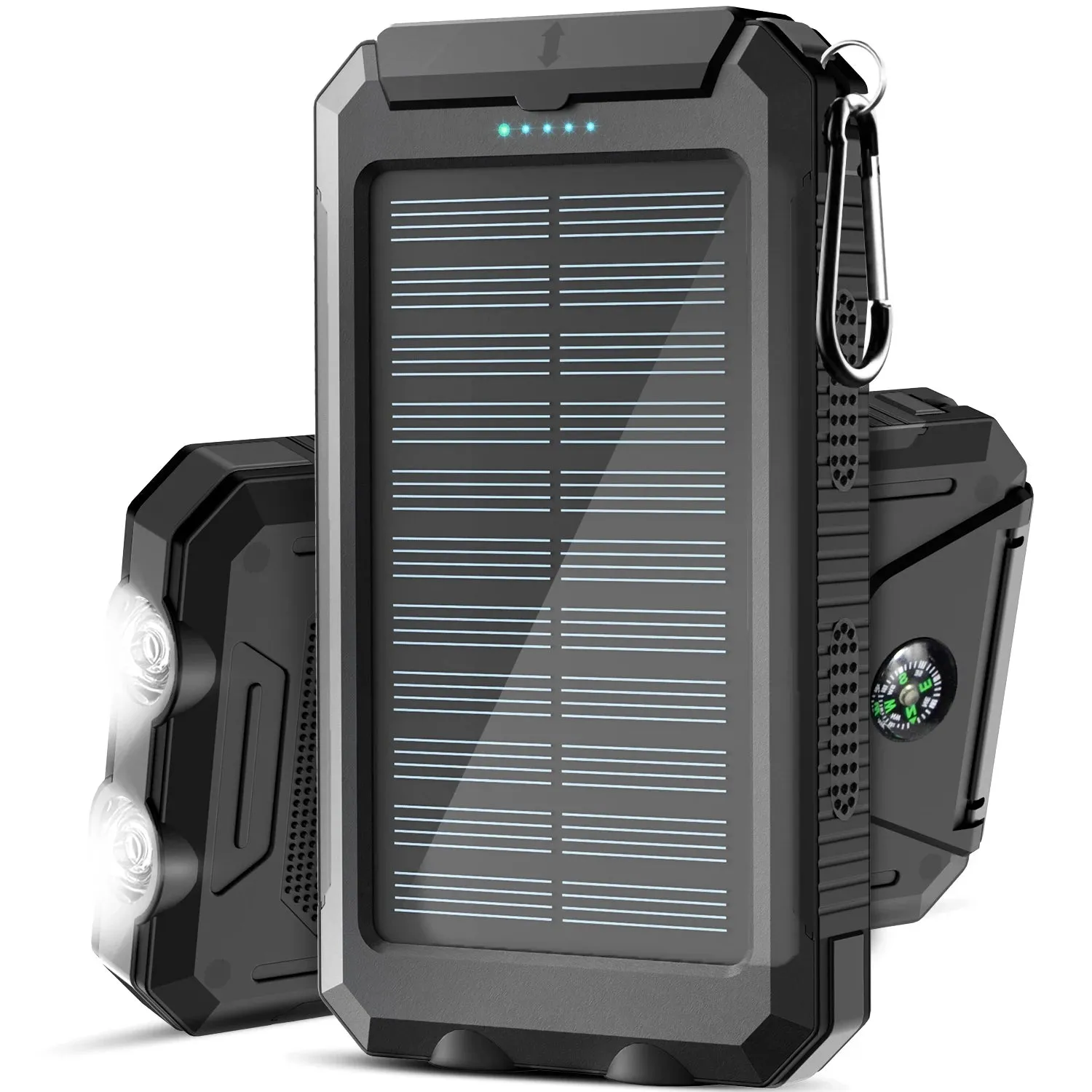 Waterproof 38800mAh Solar Power Bank with Dual USB for Camping and Travel