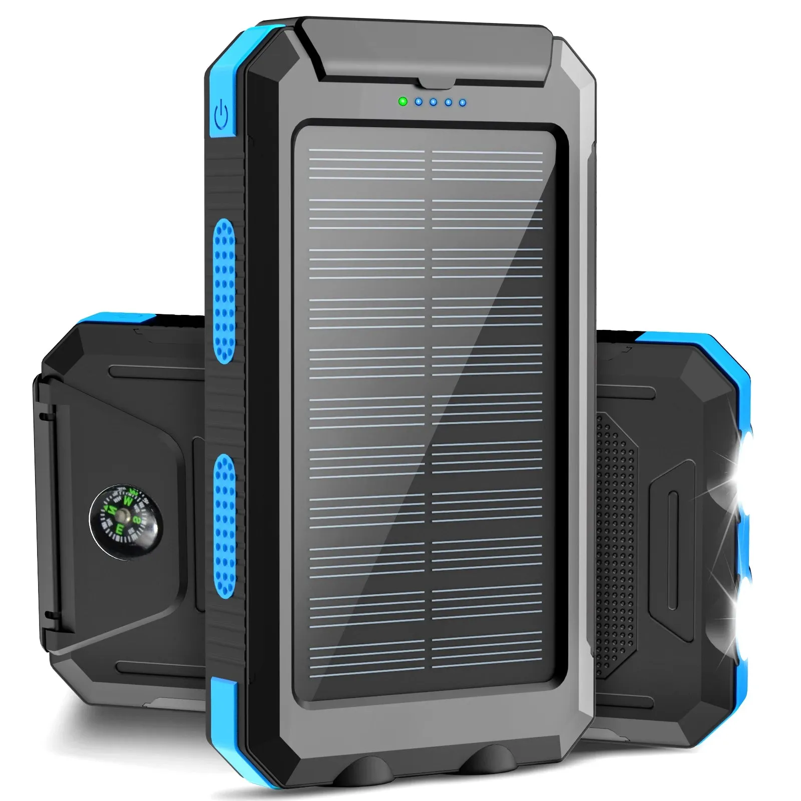 Waterproof 38800mAh Solar Power Bank with Dual USB for Camping and Travel