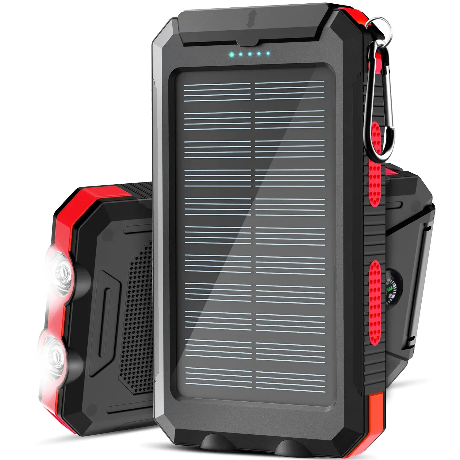 Waterproof 38800mAh Solar Power Bank with Dual USB for Camping and Travel