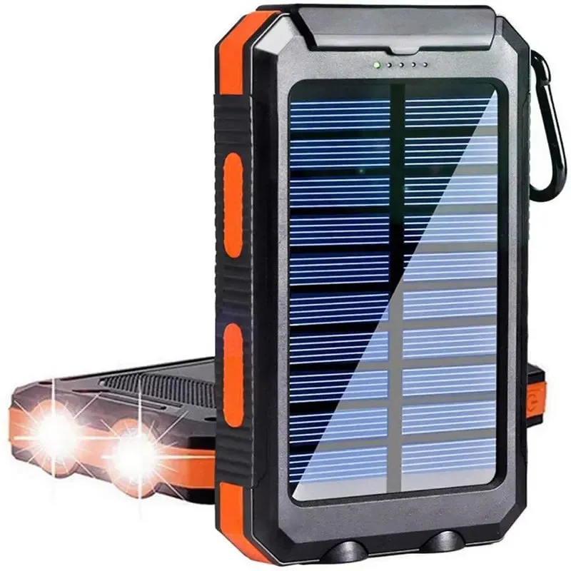 Waterproof 38800mAh Solar Power Bank with Dual USB for Camping and Travel