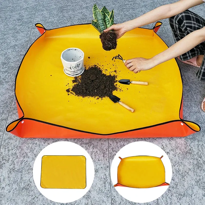 Waterproof Foldable Planting Mat Garden Potting Pad for Plant Flower Pot Transplanting Farm Bonsai Gardening Tools and Equipment