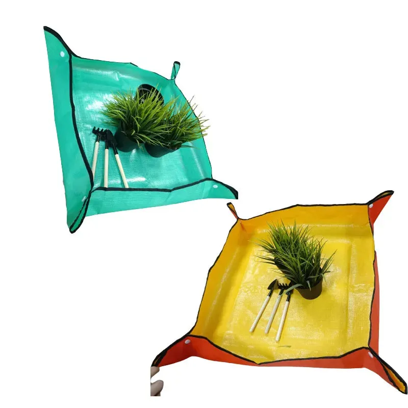 Waterproof Foldable Planting Mat Garden Potting Pad for Plant Flower Pot Transplanting Farm Bonsai Gardening Tools and Equipment