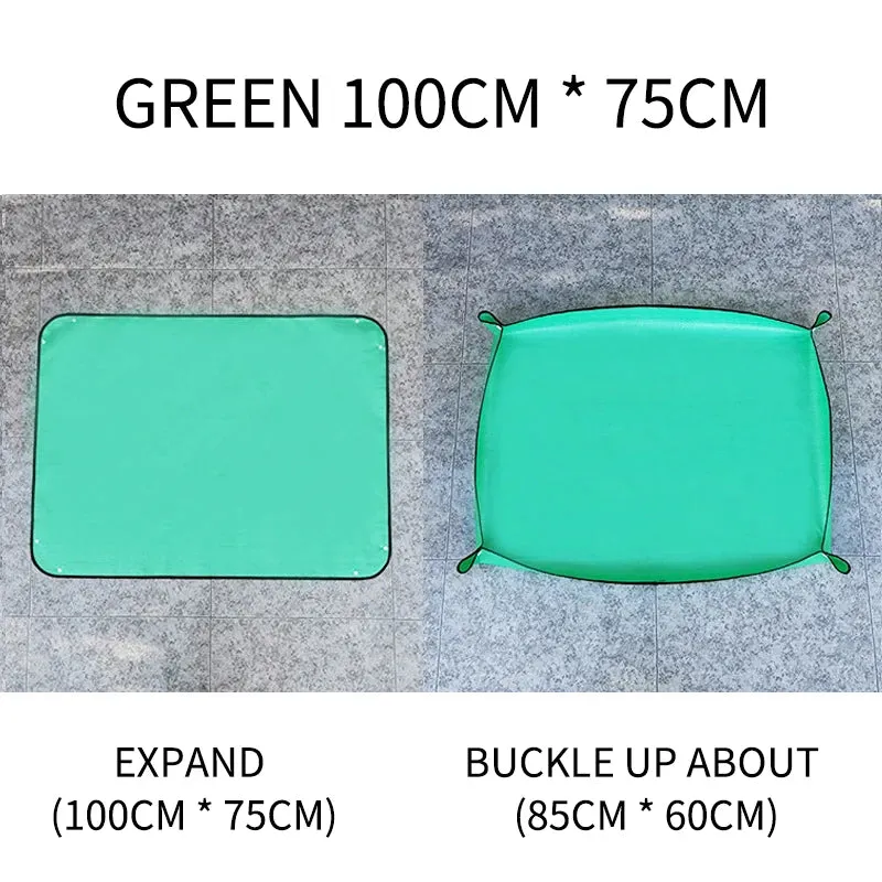Waterproof Foldable Planting Mat Garden Potting Pad for Plant Flower Pot Transplanting Farm Bonsai Gardening Tools and Equipment