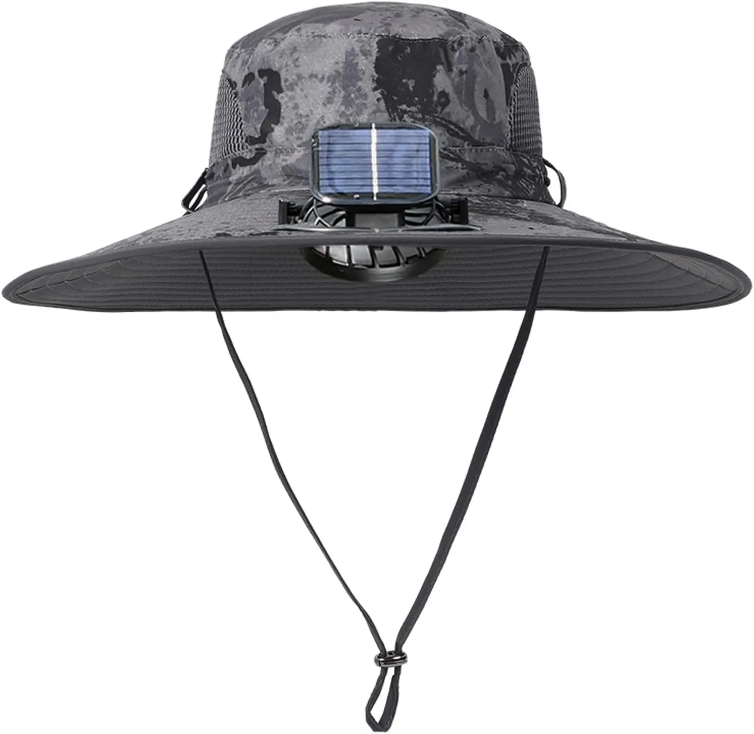 Wide Brim Solar Fan Hat Outdoor Fishing Hat with Fan Built in Sombrero para El Sol Hombre Removable & USB Charging