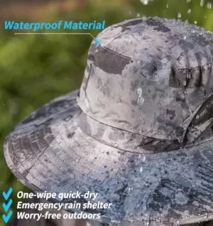 Wide Brim Solar Fan Hat,Hat with Fans Solar Power,Outdoor Wide Brim Sun with 2 Sun Bucket,UPF 50  for Outdoor Fishing